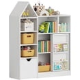 thumbnail image 1 of 47" Kids Toy Storage Organizer & Bookshelf, White Floor Storage Cabinet with Movable Drawers & Storage Cubbies for Playroom, Bedroom, Classroom, Library, 1 of 7
