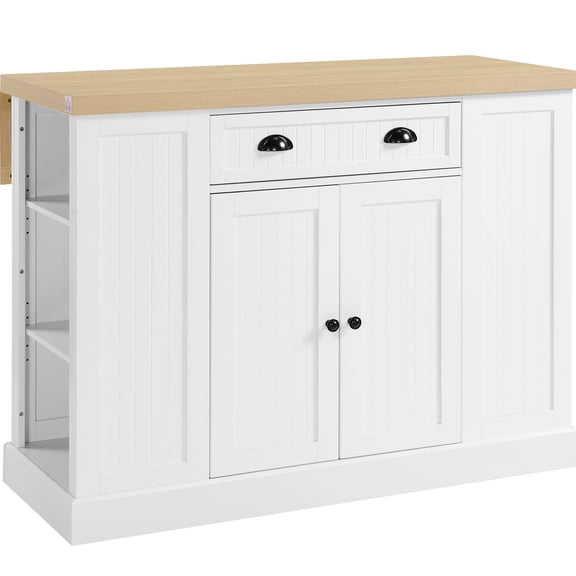 47" Kitchen Island Built from Solid MDF | Durable Storage for Home