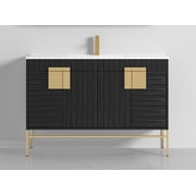 47 Kuro Minimalistic Dawn Gray Single Sink Bathroom Vanity