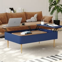 47" Lift Top Coffee Table with 3 Large Storage Compartments and 2 Lift-up Tabletops for Living Rooms, Center Table, Blue