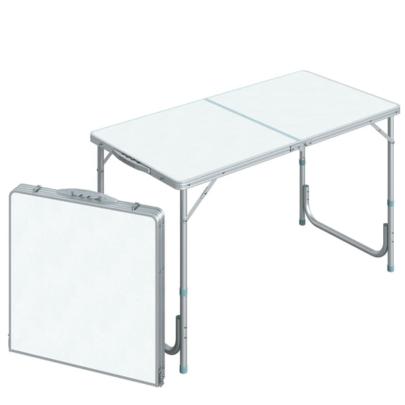 47" Lightweight Outdoor Table with Height Adjustment / Ideal for Beach & Park Use