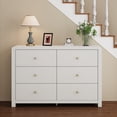 thumbnail image 1 of May in Color Modern 6-Drawer Chest of Drawers, with Rounded Corners, White, 47 in, 1 of 9