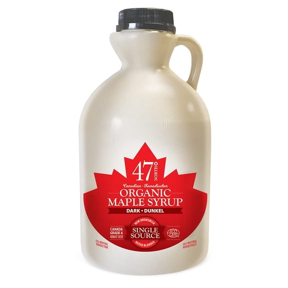 47 North Single Source Organic Canadian Maple Syrup, Grade A Dark Robust 1l