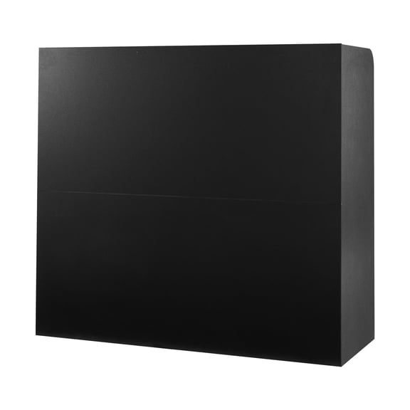 47" Office Reception Desk with Lockable Storage, Front Counter Table for Lobby, Salon, Hotel Check-in, Black