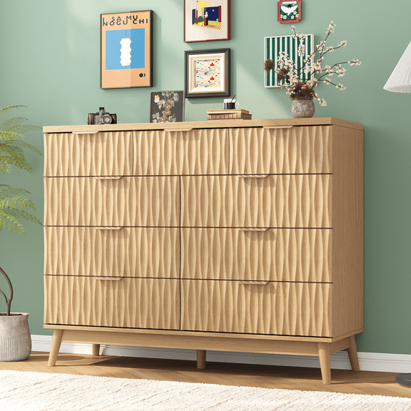 NEGYLIM 9 Drawer Dresser for Bedroom,Tall Dresser Wooden Chest of Drawers for TV Stand,Modern Storage Cabinet for Living Room, Entryway,Wood