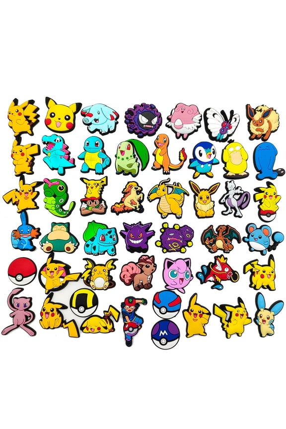 47 Pcs Cartoon PVC Shoe Charms for Clog Sandals, Cute Shoes Decoration Charms for Teen Adults Party Gifts
