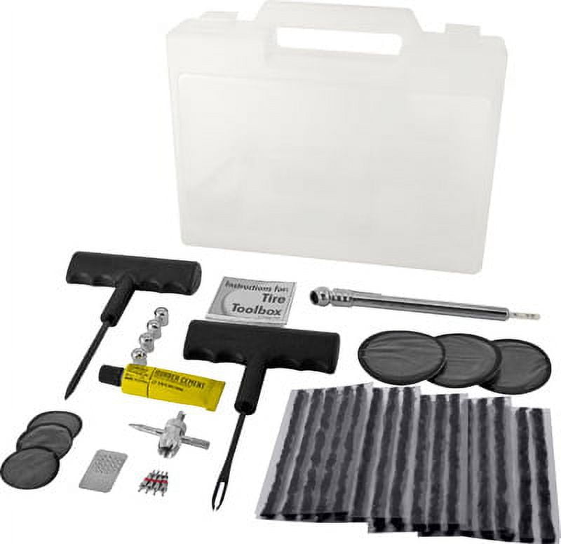 Tire Repair Tool Kit - Complete Puncture Repair Set For Car & Truck Tires