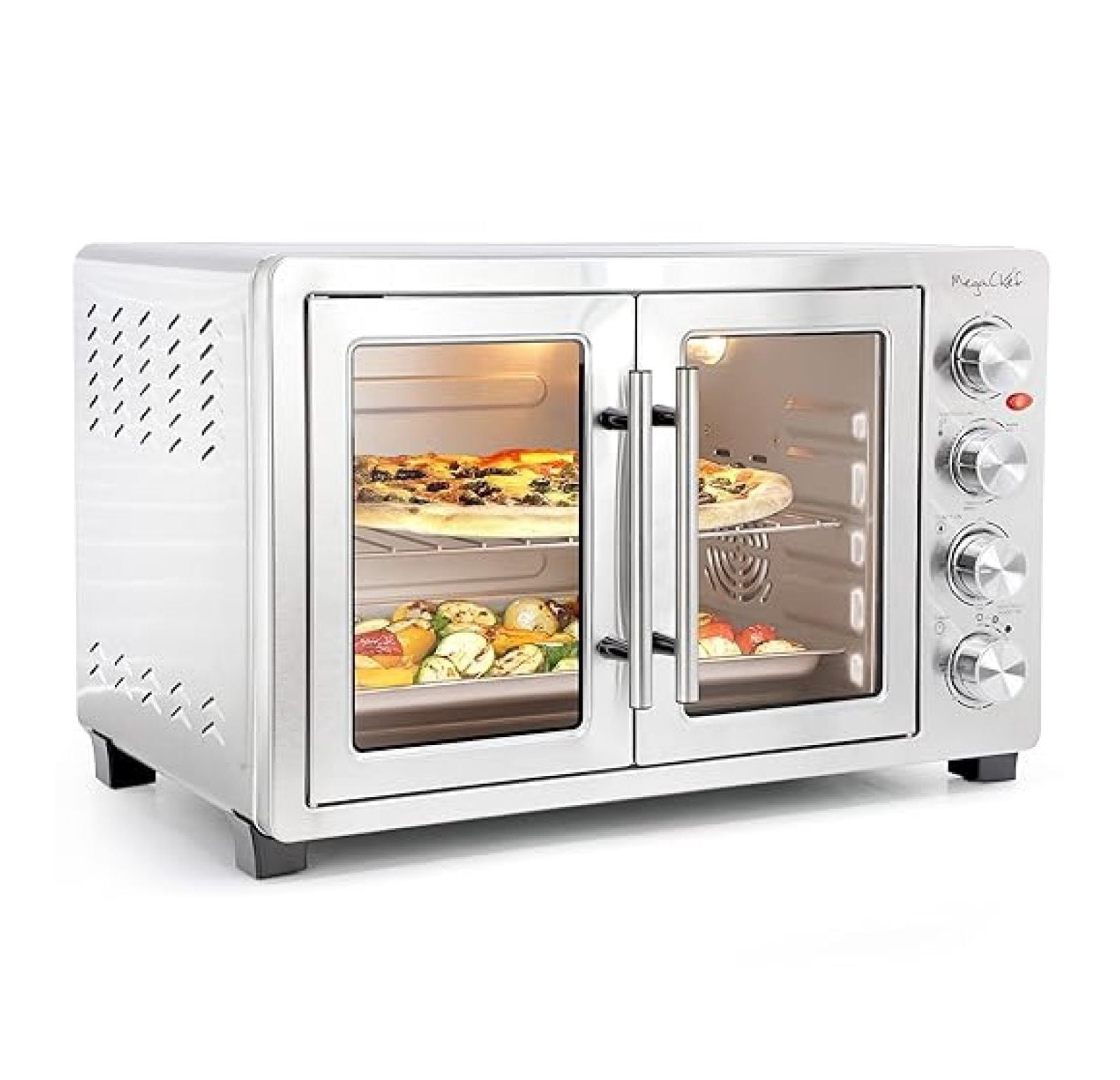 47 Quart Electric French Door Oven - Convection, Rotisserie, Countertop Oven with Lamp