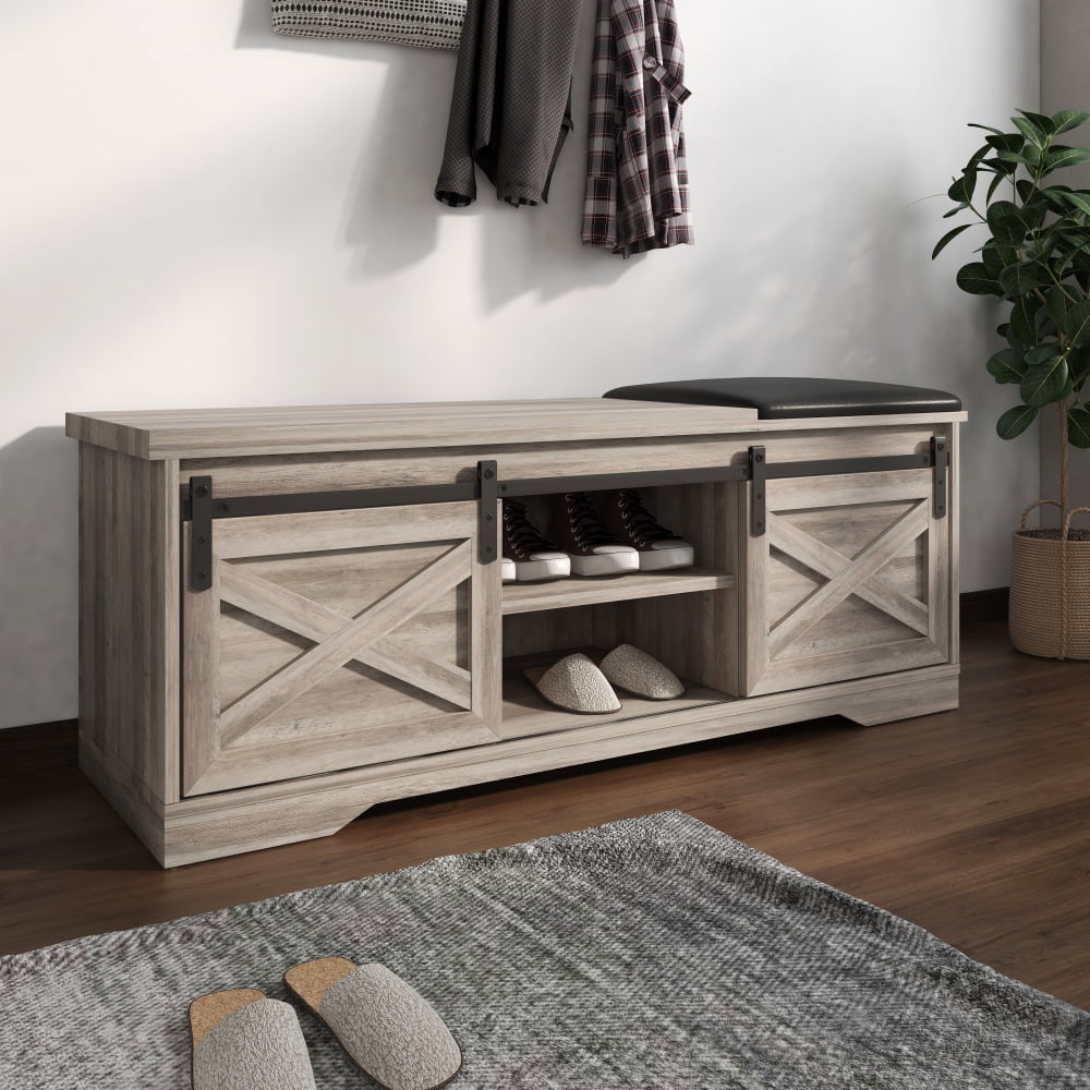 Farmhouse bench with cushion deals