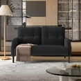 thumbnail image 1 of 47" Small Loveseat Sofa Couch for Small Spaces,Corduroy Upholstered 2-Seater Love Seats for Apartment, Bedroom,Office,Gray, 1 of 7