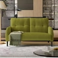 thumbnail image 1 of 47" Small Loveseat Sofa Couch for Small Spaces,Corduroy Upholstered 2-Seater Love Seats for Apartment, Bedroom,Office,Green, 1 of 7