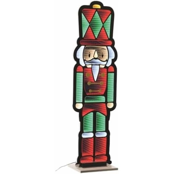 47" Soldier Nutcracker Infinity Light, Vibrant Acrylic Holiday Decor, UL Plug Included$$Tools & Hardware Other