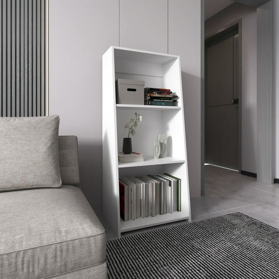 47" Tall, 15" Deep - Three - Tier Shelving for Organization - Ideal for Small Office - Adds Contemporary Style to Space