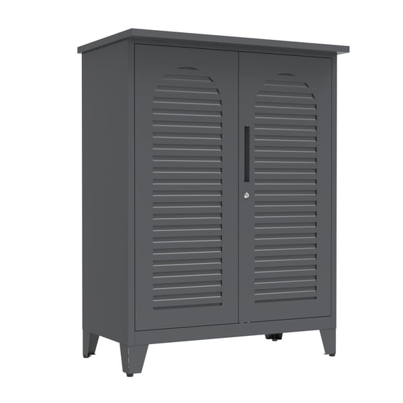 47" Tall Metal Tool Storage Cabinet with Ample Space for Garage, Warehouse, Garden, Office & Utility Room