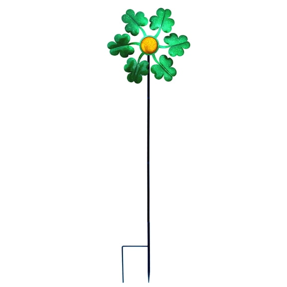 47" Tall Windmill Leaf Yard Winnower Garden Stake Ornament Rotating Wind Spinner Outdoor Yard Lawn Decoration