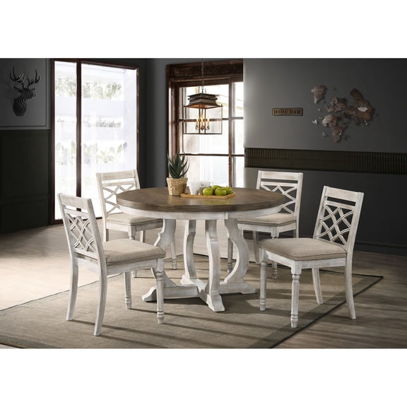 47" Wide Dining Table Set with Armless Chairs / Space-Saving Dining Solution