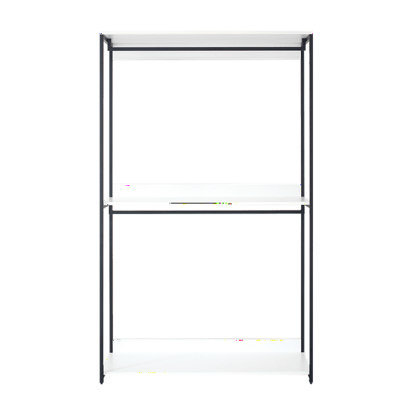 47" Wood and Metal Walk-in Closet with One Shelf