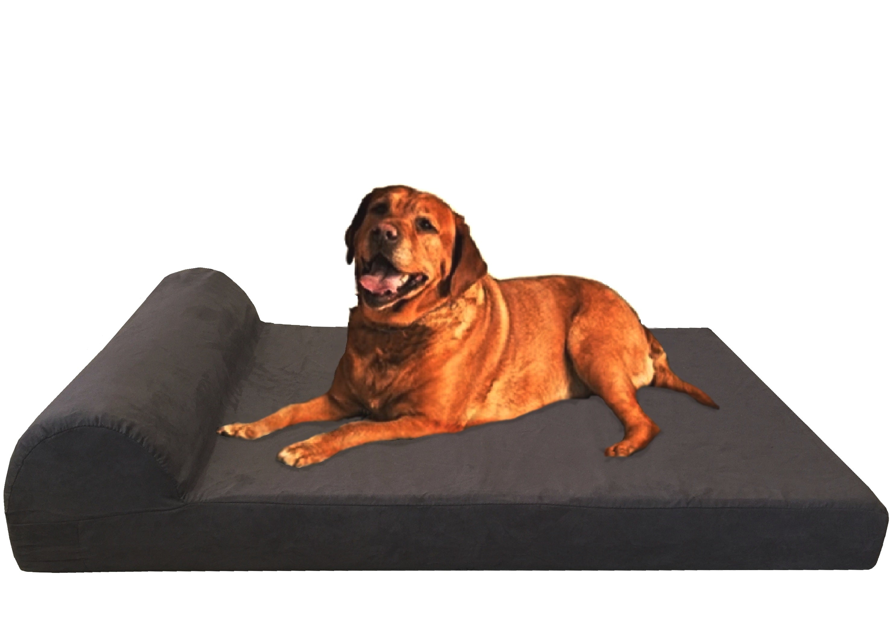 47"X29" Waterproof Cooling Orthopedic Memory Foam Bed for Large Dogs, Washable Espresso Cover