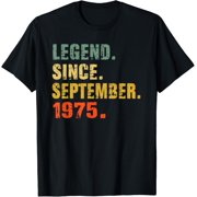 47 Year Old 47th Birthday Gifts Legend Since September 1975 T-Shirt Vintage Tee -Birthday Gifts