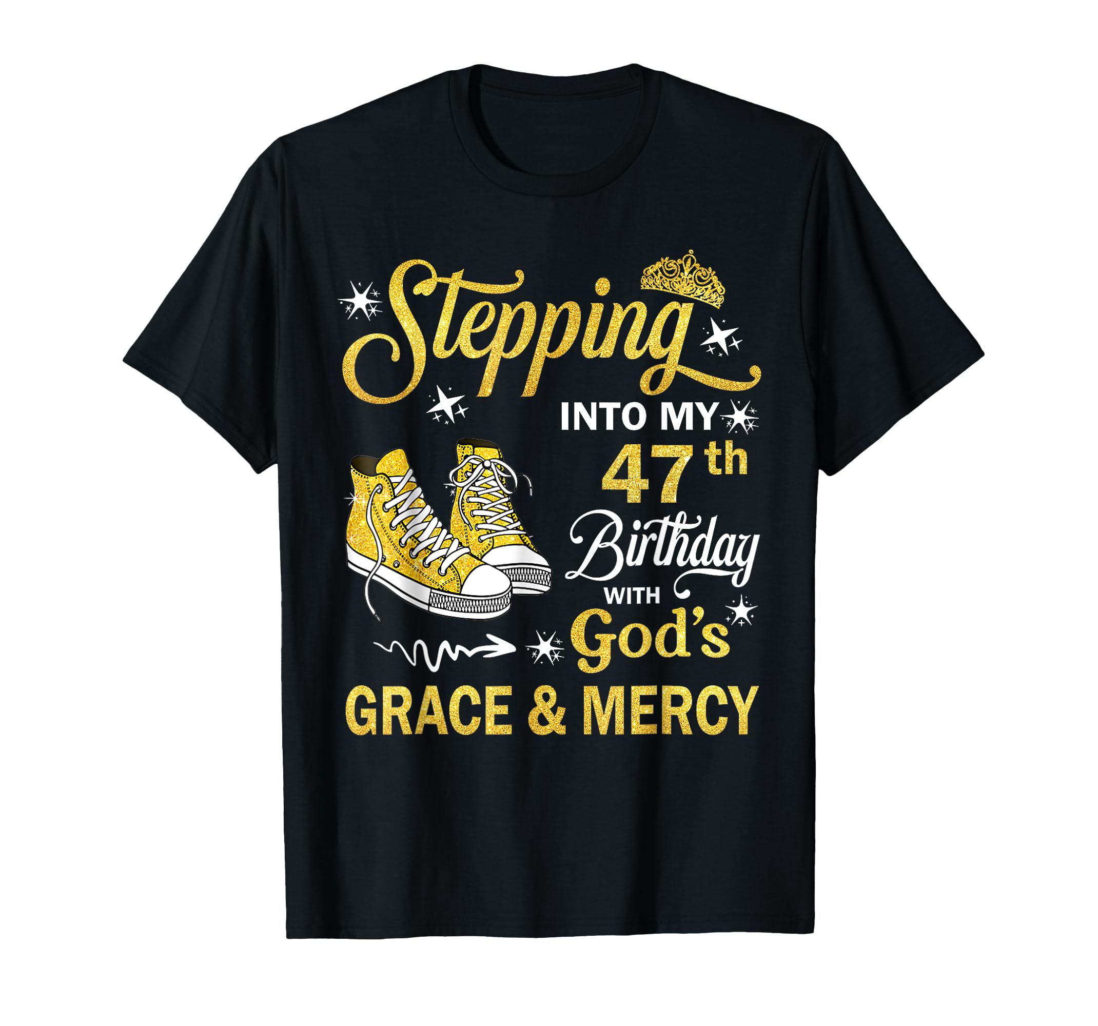47 Year Old Birthday 47th Birthday With God's Grace & Mercy TShirtL