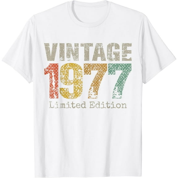 47 Year Old Gifts Vintage 1977 Limited Edition 47th Birthday T-Shirt