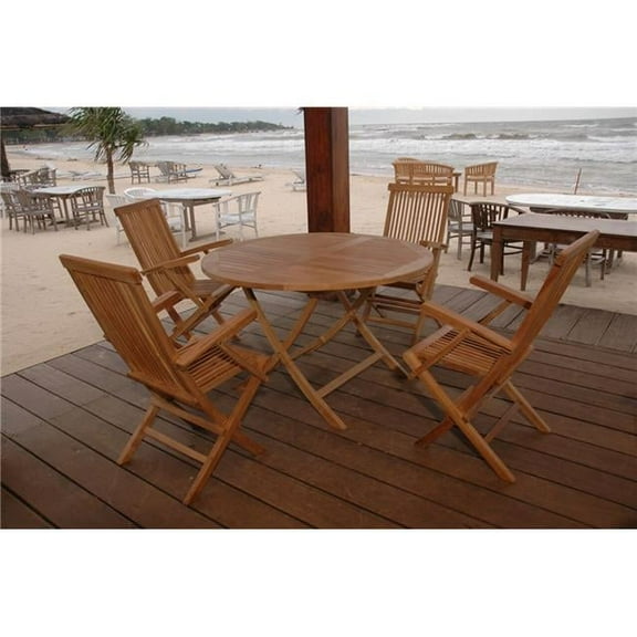47 in. Bahama Round Folding Table