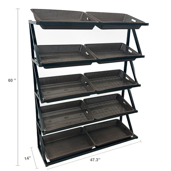 47 in. Fruit Rack Fruit Shelf Vegetable Supermarket Display
