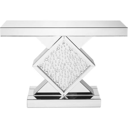 47 in. Rectangle Crystal Console Table, Clear
