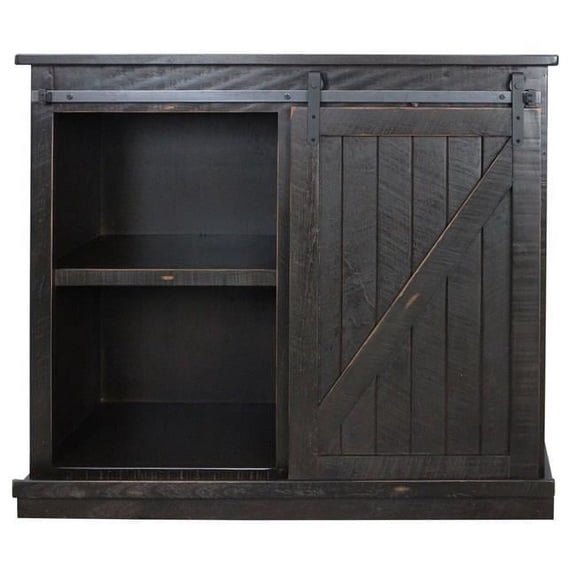 47 in. Rustic Tall Quaint TV Stand, Aquamarine