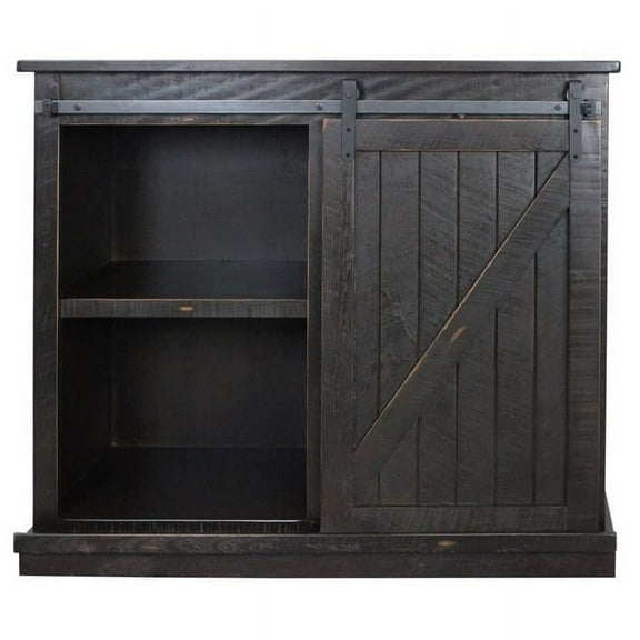 47 in. Rustic Tall Quaint TV Stand, Rustic Grey