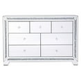 thumbnail image 1 of 47 in. silver crystal mirrored 7 drawer cabinet, 1 of 5