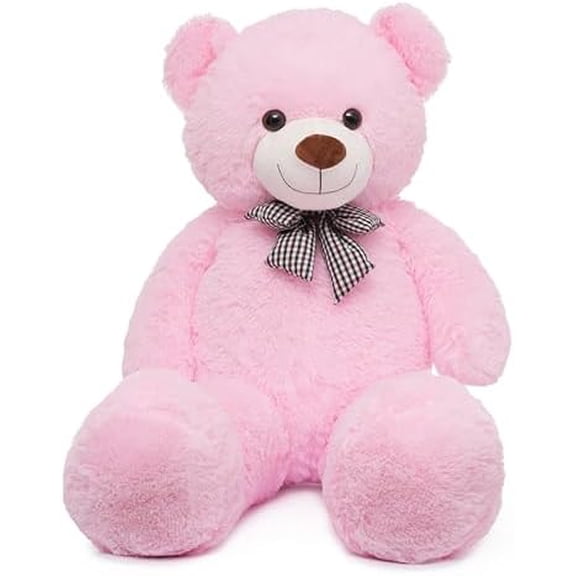 47 inch Big Giant Teddy Bear Stuffed Animals, Pink Soft Plush Life Size Bear Toy All Ages Gift for Children/Girlfriend/Valentine's Day/Christmas/Birthday/Baby Shower/Wedding/Party Decorations