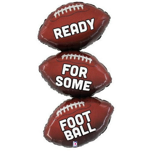 47 inch Football Trio Foil Mylar Balloon - Party Supplies Decorations