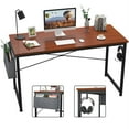 thumbnail image 1 of 47 inch Home Office Computer Desk, Large Writing Study Table with Storage Bag and Monitor Stand Industrial Style PC Laptop Work Desk, 1 of 8