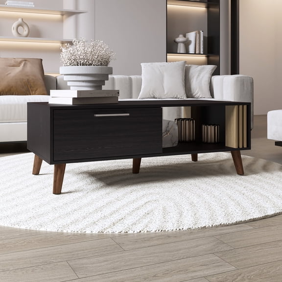 47 - inch Wide, Multicolor - Extra Book Storage with Open Shelf - Living Room - Add Contemporary Touch