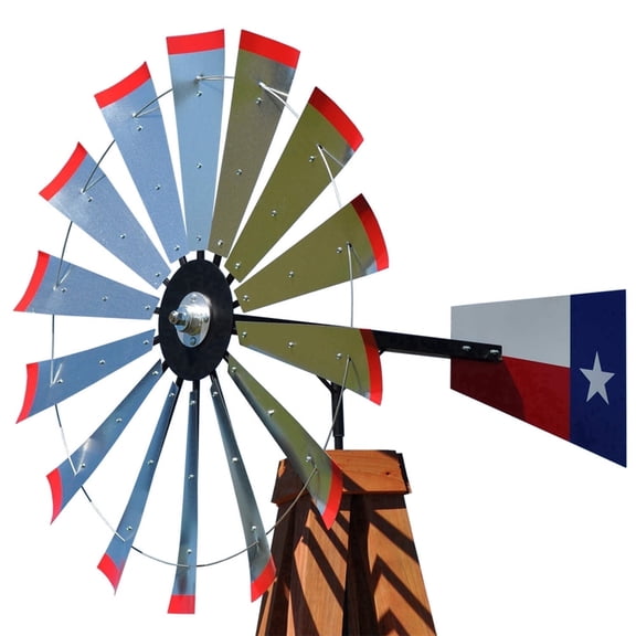 50-inch Windmill Head w/Texas Flag Tail & Instructions to Build a 15-foot Tall Windmill