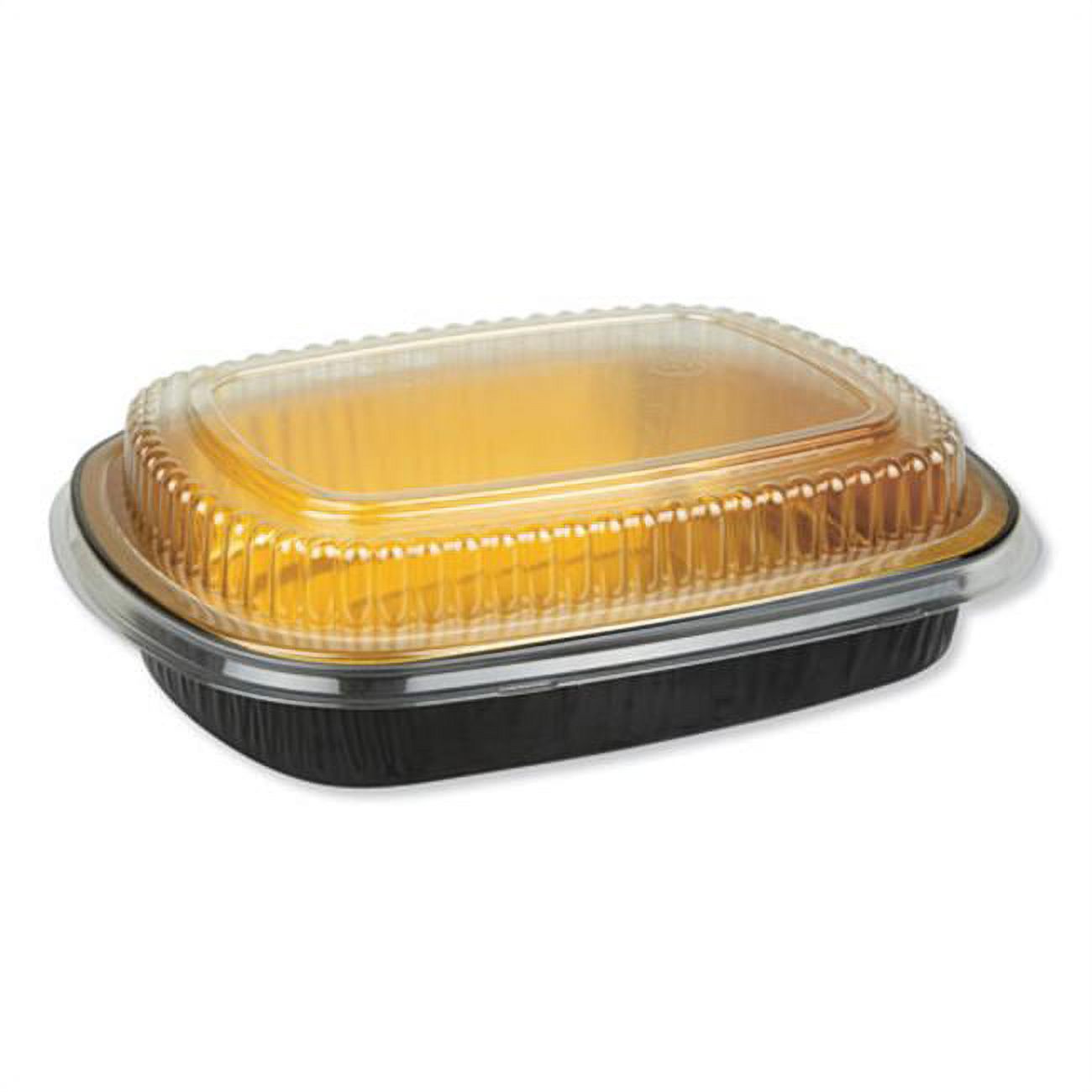 47 oz Aluminum Closeable Containers, Black & Gold - 50 per Pack ...
