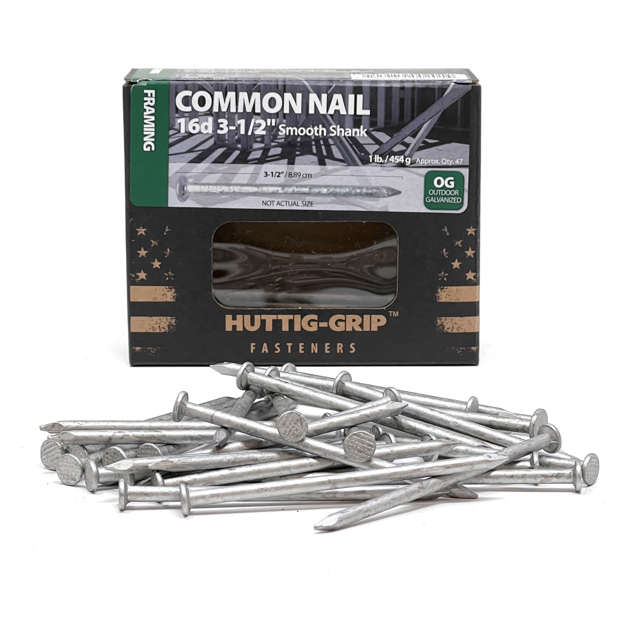 165 Pcs HuttigGrip 11/2 In Joist Hanger Nails, Bright, 49 OFF