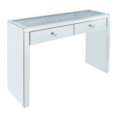 47 x 14 x 32 in. Noralie Console Table, Mirrored & Faux Diamonds