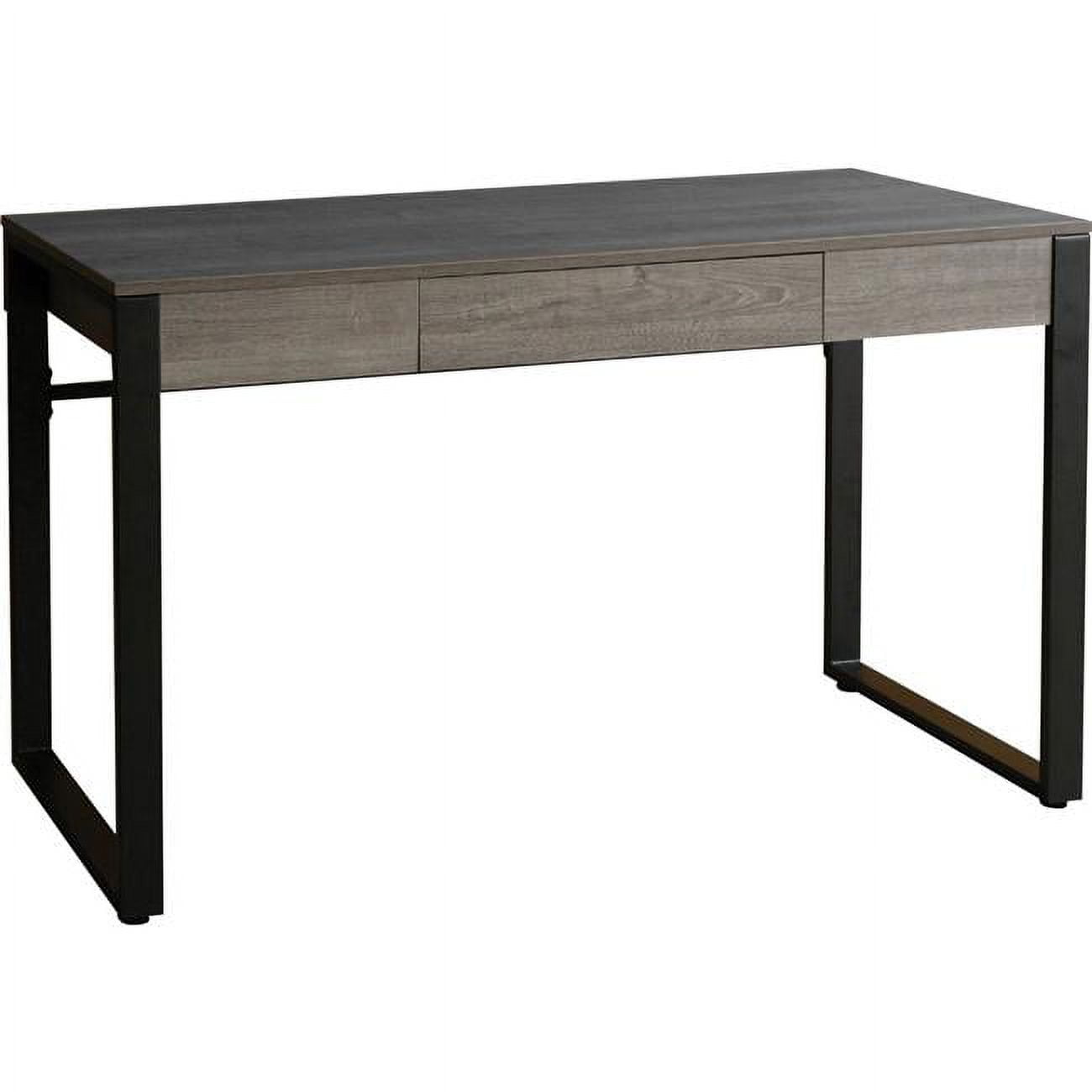 Soho Charcoal 47" Modern Desk with Steel Base and Drawer