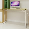 thumbnail image 1 of 47"x 23" Adjustable Study Desk for Teens & Adults, Multi-Purpose Office Desk with Round Table Corner and Wide Foot Stand, Home Office Desk, Compact Design, Natural, 1 of 9