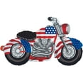thumbnail image 1 of 47" x 27" Motorcycle Shaped Balloon with USA Flag, 1 of 1