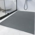 thumbnail image 1 of 47"x32" Gray Extra Large PVC Shower Mat – Non-Slip Quick-Drying Mat for Shower Stall, Tub & Bathroom Accessories, 1 of 7