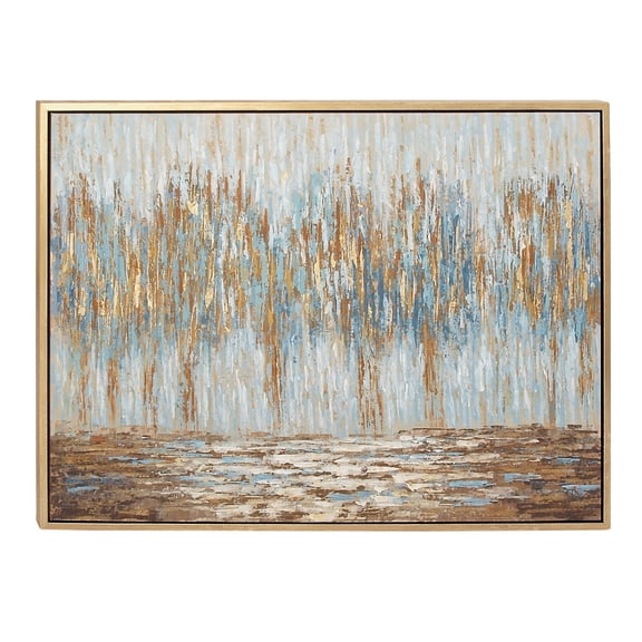 47" x 36" Abstract Tree Framed Wall Art with Gold and Copper Accents, by DecMode