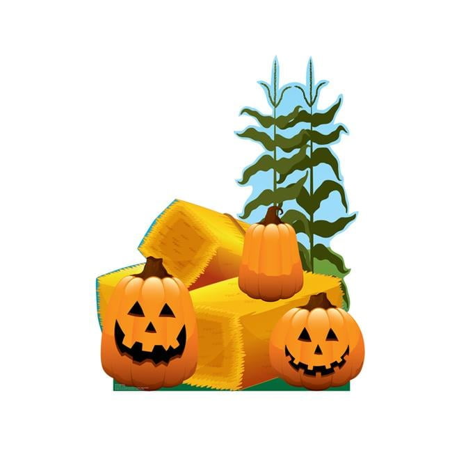 47'' Halloween Pumpkin Patch Cardboard Standup Decoration