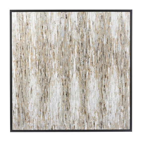 47" x 47" Abstract Framed Wall Art with Black Frame, by DecMode