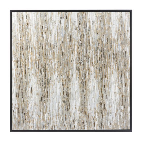 47" x 47" Abstract Framed Wall Art with Black Frame, by DecMode