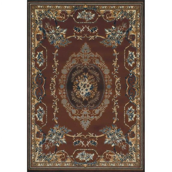 47" x 63" Brown Polypropylene Accent Rug