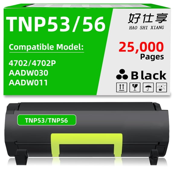 4702P TNP53 TNP56 AADW030 AADW011 High Yield Toner Cartridge Compatible for Konica Minolta Bizhub 4702P Develop Ineo 4702P Printer (TNP53 TNP56 25000Pages 1Pack)