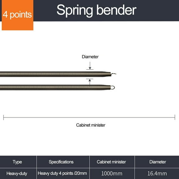 470mm Length 4 Points PVC Pipe Bender Wire Pipe Bending Manual Tool Curve Spring Industrial Grade Electrical Spring Pipe Bender, HJD495